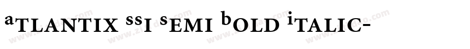 Atlantix SSi Semi Bold Italic字体转换